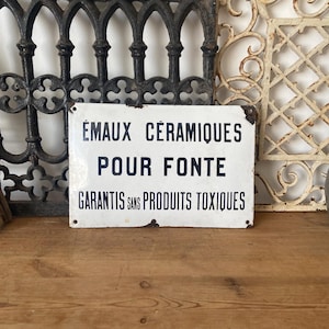 Early 20thC French enamel sign - Enamel Glazes