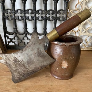 Antique butchers meat cleaver