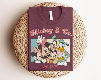 Mickey & Co 1928 Shirt, Disney Est. 1928 Shirt, Disneyland Family Shirt, Disneyworld Shirt, Mickey And Friends Family Shirt, Disney Gift