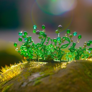 Enchanted Forest Headpiece – Handmade Crystal Woodland Wedding & Fantasy Festival Tiara