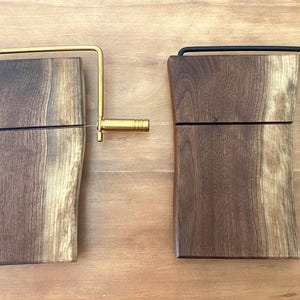 Small Walnut Live Edge Cheese Board | Cheese Slicer Board | Charcuterie Board
