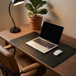 Computer desk mat, leather square placemat, personalized desk pad, desk accessories, large mouse pad, boyfriend gift, custom gaming pad image 15