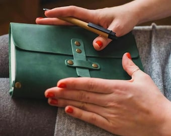 Carnet de notes en cuir marron, cadeau d'anniversaire, carnet de voyage fait main, cadeau pour lui, carnet de notes en cuir, agenda personnalisé rechargeable