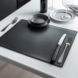 Leather placemats for dinning table, kitchen decor, cafe bar restaurant table mats, thanksgiving personalized table placemat