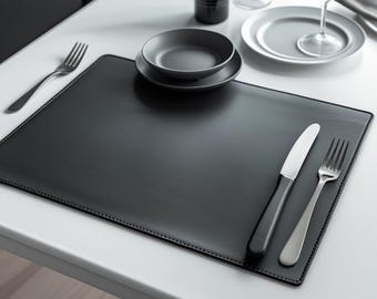 Genuine Leather Placemats: Personalized Dining Table Decor