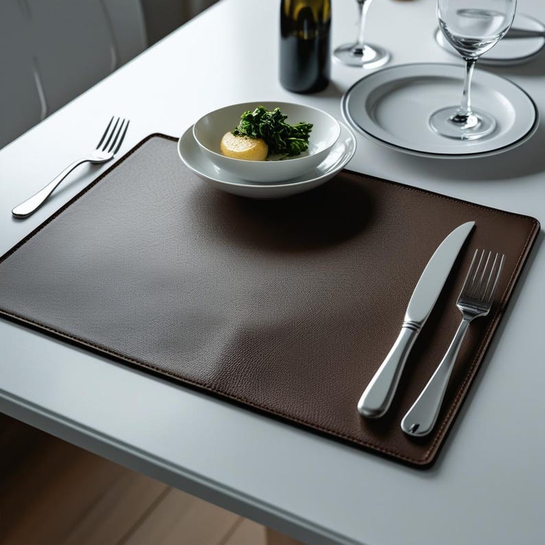 Computer desk mat, leather square placemat, personalized desk pad, desk accessories, large mouse pad, boyfriend gift, custom gaming pad image 8