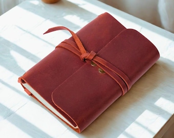 Personalized Leather Journal: Handcrafted Travel Notebook Cover