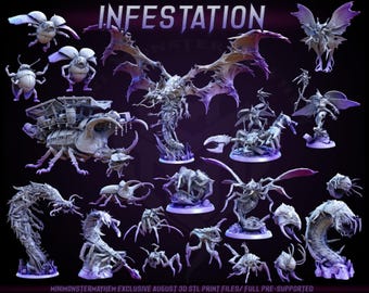 İnfestation / Dnd Stl Files, Stl Files, Stl Pack, Pathfinder Stl, Best Stl, Miniatures Stl, 3d Printer Files, Stl