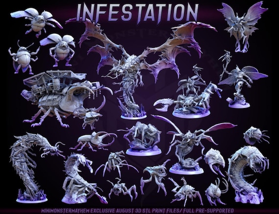 İnfestation / Dnd Stl Files, Stl Files, Stl Pack, Pathfinder Stl, Best Stl, Miniatures Stl, 3d Printer Files, Stl