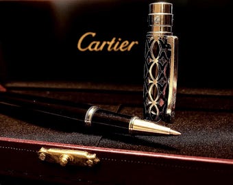 Santos de Cartier Special Edition 2025 Rollerball Lazer Etched Design.