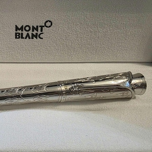 Montblanc - Special  Edition-  Sterling Silver Princess of Monaco Rollerball Pen - White Gold Acent