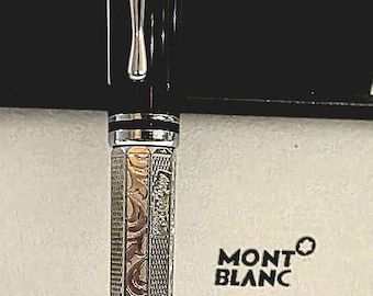 Montblanc Writers Marcel Proust Fountain Pen – Sterling Barrel Guilloché Engraving