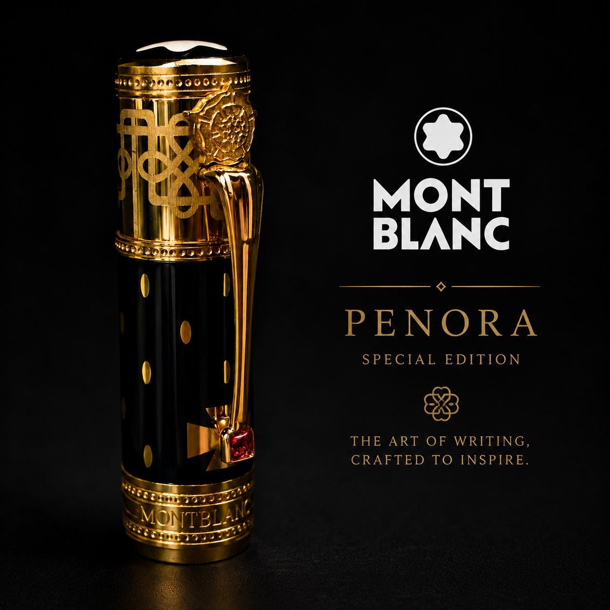 Montblanc Queen Elizabeth II Rollerball Pen - Gold Accents Luxury Executive Writing Instrument
