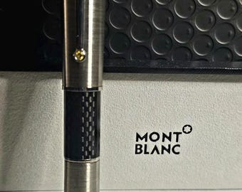 Montblanc Mahatma Gandhi Rollerball Pen - Limited Edition Carbon Fiber Midsection Collector's Piece