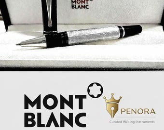 Montblanc Marcel Proust Rollerball Pen – Sterling Guilloché Barrel, 19th Century Design