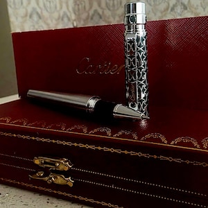Cartier- Silver Santos De Cartier Rollerball Pen - Laser Engraved Design Features 2026