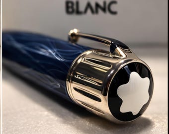 Montblanc Mark Twain Ballpoint Pen - Writers Edition, Royal Blue, Silver Accents