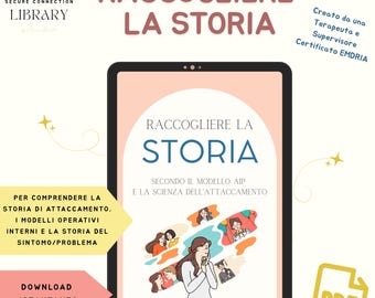 Colección Historia Anamnesis guiada Psicoterapia EMDR Apego seguro Herramientas de terapia del sistema nervioso Ebook Italiano