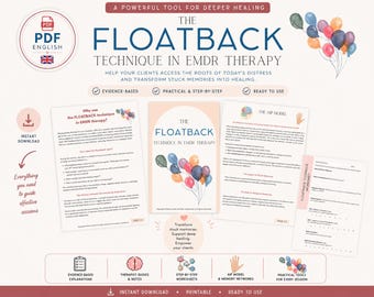 Guía de la técnica de recuperación EMDR | Cuaderno de trabajo de terapia de recuperación para terapeutas | Recurso del modelo AIP | PDF de terapia del trauma