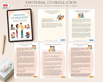 Cuaderno de trabajo sobre la corregulación emocional | Guía de terapia basada en el apego para terapeutas | Terapia polivagal (PDF) | Recursos sobre el trauma