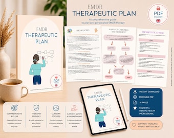 Cuaderno de trabajo para la planificación del tratamiento EMDR | Guía de conceptualización de casos para terapeutas | PDF sobre terapia de trauma basada en el apego