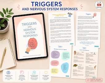 Cuaderno de trabajo sobre desencadenantes y respuestas del sistema nervioso | Guía de terapia polivagal para terapeutas | PDF clínico con enfoque en el trauma