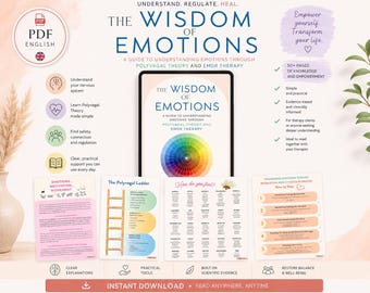 Cuaderno de ejercicios sobre las emociones en la terapia | Guía de regulación emocional para terapeutas | Terapia basada en el apego (PDF) | Recurso polivagal