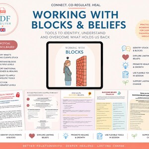 Cahier d'exercices EMDR sur les blocages et les boucles | Guide des croyances bloquantes pour les thérapeutes | Thérapie des traumatismes et des interactions cliniques (PDF)