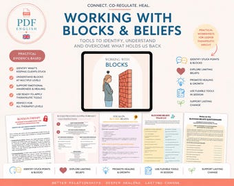 Cuaderno de ejercicios sobre bloqueos y bucles en EMDR | Guía para terapeutas sobre creencias limitantes | PDF sobre interconexiones clínicas y terapia del trauma