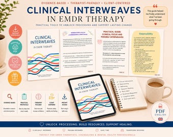 Cuaderno de ejercicios de EMDR Interweaves para terapeutas | Guía clínica de Interweaves | PDF de EMDR basado en el apego | Recurso para la terapia del trauma