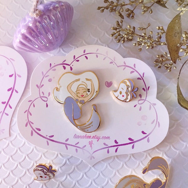 LIMITED EDITION Lavender Mini Mermie Pin Set