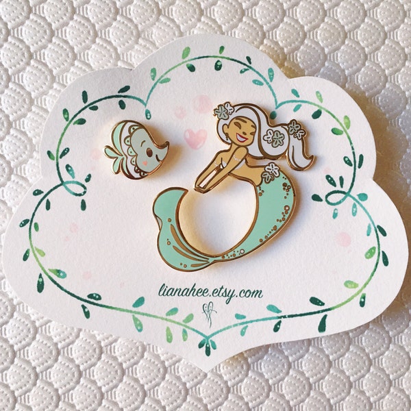 LIMITED EDITION Mint Mini Mermie pin set