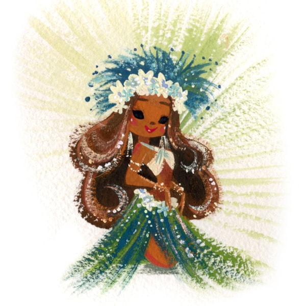 Viridian Tiny Tahitian fine art mini print *Discontinued*