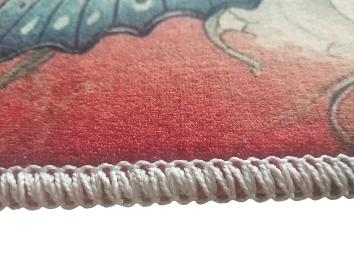 Anime Girl Rug, Japanese Art Rug, Geisha Tapestry Rug, Cherry Blossom ...