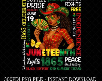 Juneteenth 1865 Black Pride Black Women Png, Cowgirl Melanin Png, Juneteenth Png, Black Woman Png, Black History Png, Free-ish Png