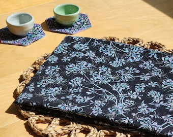 Tkanina 100% bawełny, splot płócienny, 20 s | Koreański wzór tradycyjny „Korean Traditional Series No.35 Sangsa-hwa Nacre”, 110 cm (44"), cięte na wymiar
