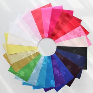 Korean Hanbok Silk-Style Fabric (Kkotnabi)&quot; Design, 23 Solid Colors, 110cm (43&quot;) Wide, Made in Korea 160707 by the Yard  Hanbok Fabric DIY
