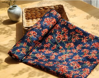 Tkanina 100% bawełny, splot płócienny, 20s | Koreański wzór tradycyjny „Korean Traditional Series No.34 Sangsa-hwa”, 110 cm (44"), cięcie na wymiar (wys.)