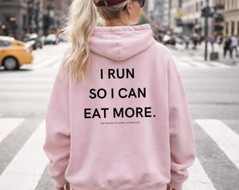 Unisex runner hoodie, jogging pullover for women and men, funny runner fitness hoodie, marathon/half marathon, gift for athletes with humor