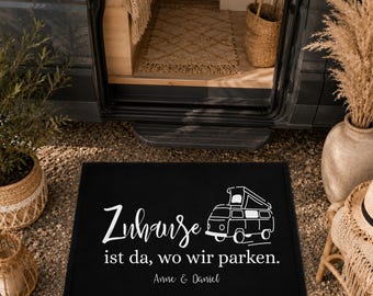 Personalized van floor mat with name, vanlife gift, campervan & motorhome mat, camping gift, travel accessory