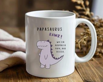 Papasaurus Mug, Best Dad Mug, First Father's Day Gift, Expectant Dad, Birth Gift Idea for Dad, Pregnancy Announcement