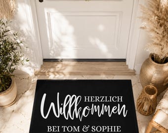Personalized Welcome Doormat with Names, Wedding Doormat for Couples, Housewarming Gift, Dirt Trapper Mat for Home, Wedding Gift