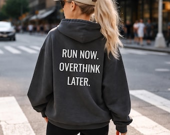 Unisex Running Hoodie, Motivational Gift for Runners, Jogging Pullover for Women and Men, Marathon/Half Marathon Hoodie for Female Runners, Fitness Hoodie
