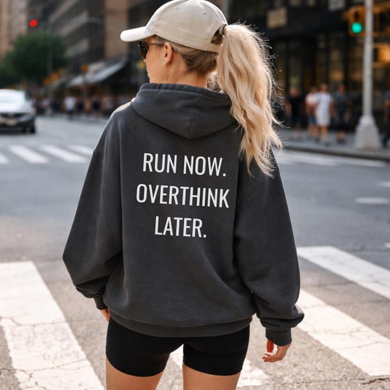 Running Hoodie Unisex, Geschenk für Läufer Motivation, Joggen Pullover Damen Herren, Hoodie Marathon Halbmarathon Läuferin, Fitness Hoodie
