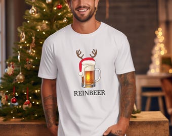 Christmas Beer T Shirt REINBEER, Beer Christmas Gifts, Beer Christmas Shirt, Funny Christmas Shirts For Men, Beer Gifts Secret Santa