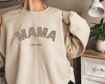 Personalized mom sweater, gift for new mom, mom sweater, personalized mom pullover, mom sweatshirt