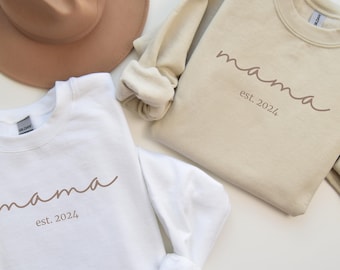 Personalized mom sweater, gift for new mom, mom sweater, personalized mom pullover, mom sweatshirt