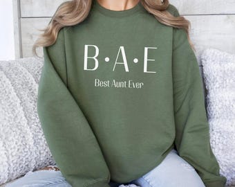 Best Aunt Ever Pullover, Godmother Gift, Best Aunt Sweater, Godi Sweatshirt, Pregnancy Announcement Gift, Gift for New Aunt