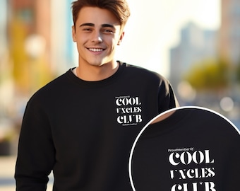 Cool Uncles Club sweater, ideas for asking a godfather, best uncle gift, godfather sweatshirt, pregnancy announcement, gift for a new uncle