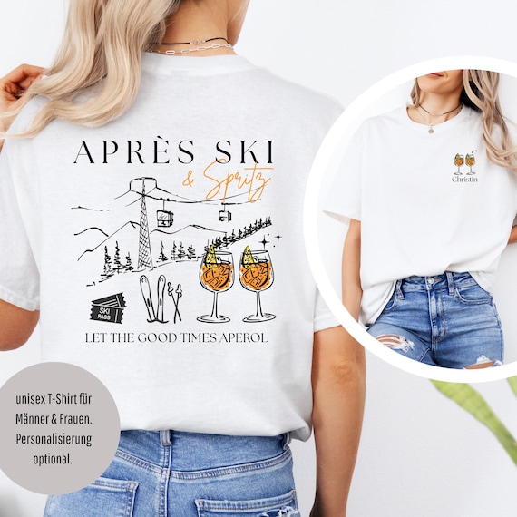 Après Ski Aperol Spritz T-Shirt UNISEX, Apres Ski Shirt personalisiert, Apres Ski Party Shirt, Apres Skiurlaub Shirts, Apres Ski Geschenk